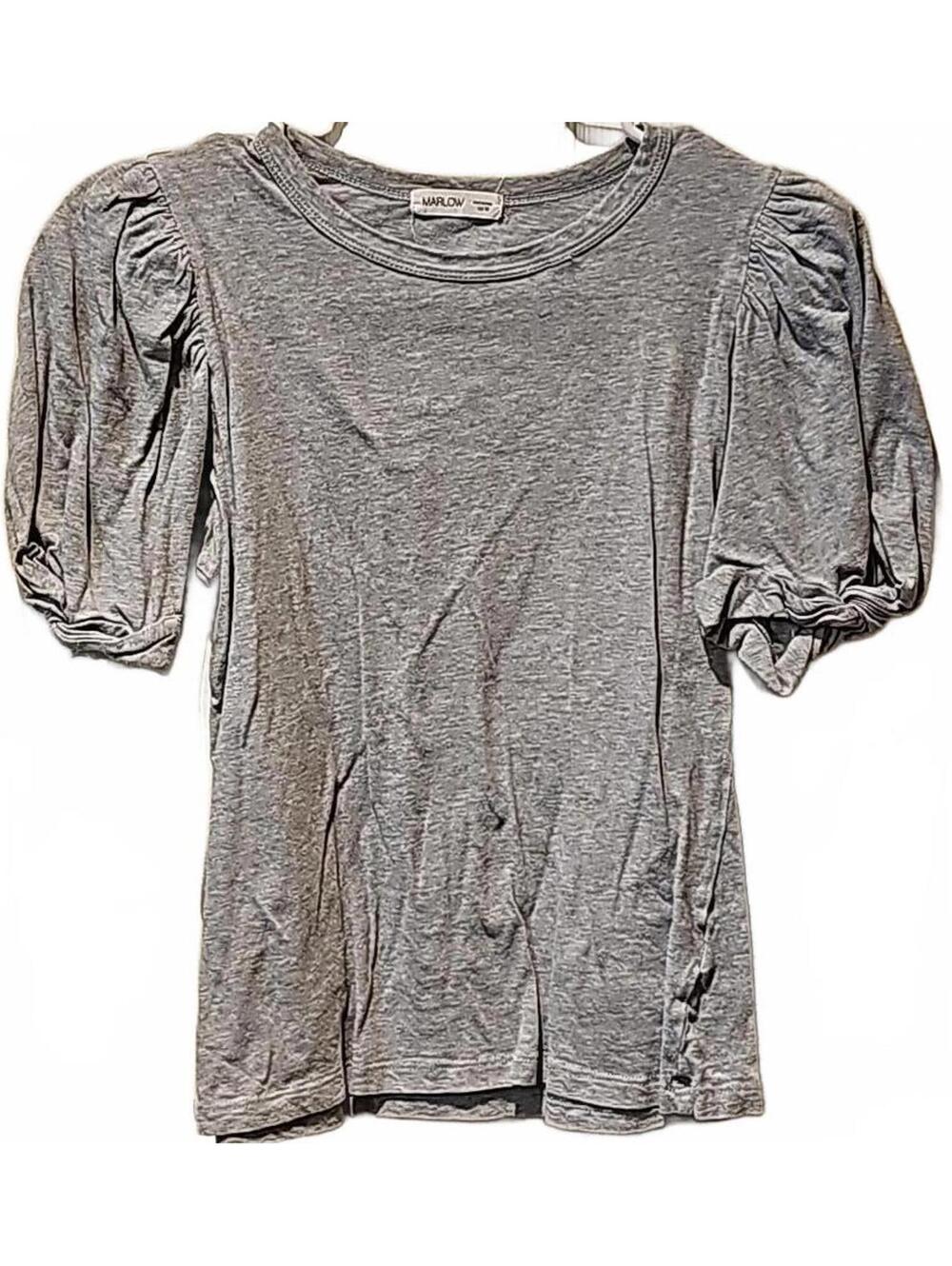 Marlow Heather gray crewneck with knot sleeve detail.  Size M